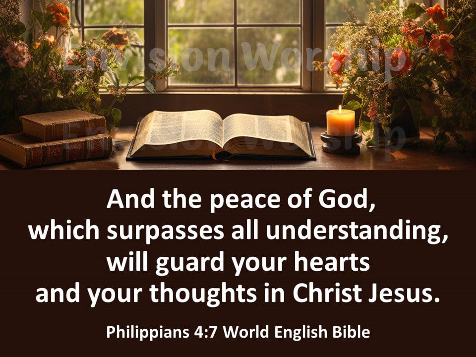 Open Bible Christian PowerPoint Presentation template slides for worship