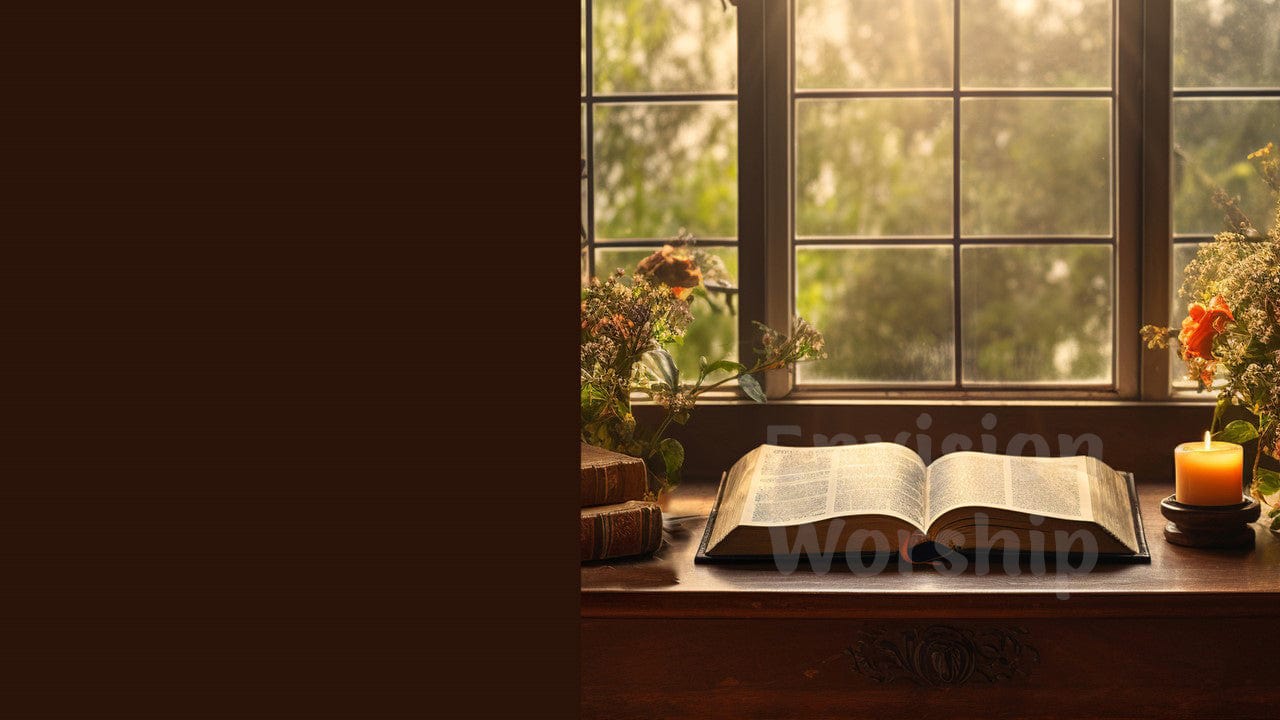 Open Bible Christian background for worship