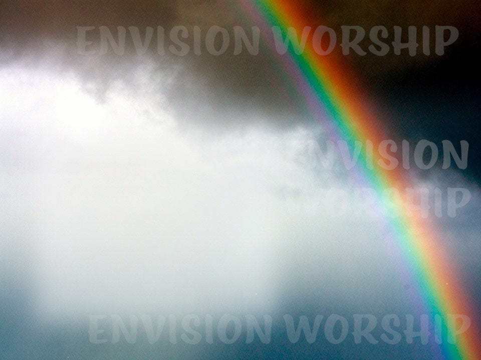 Rainbow Christian Background PowerPoint presentation slides for worship