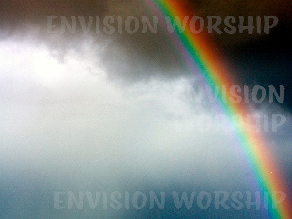 Rainbow Church PowerPoint presentation slides for worship