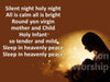 Silent Night lyrics Mary and Baby Jesus Christmas PowerPoints Presentation template slides