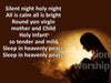 Silent Night lyrics Mary and Baby Jesus Christmas PowerPoints Presentation template slides