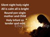Silent Night lyrics PowerPoint Presentation Template slides for Christmas