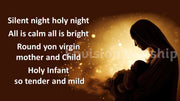 Mary and Baby Jesus. Silent Night lyrics PowerPoint Presentation slides for Christmas
