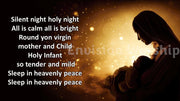 Silent Night Mary Baby Jesus lyrics PowerPoint Presentation slides for Christmas