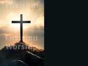 Sunrise Cross worship PowerPoint presentation template slides for church service