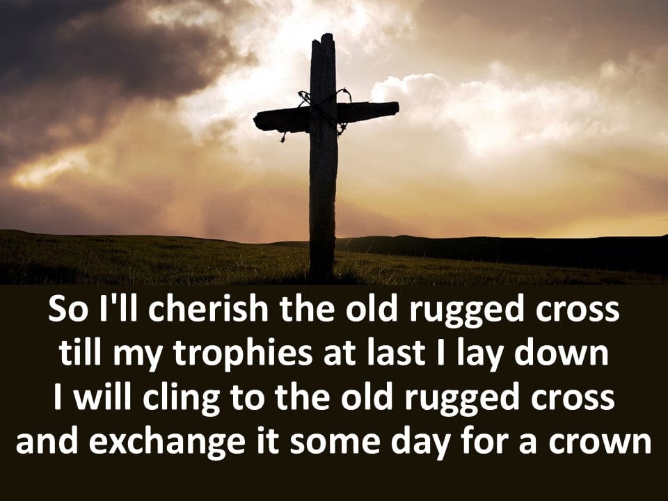 Old Rugged Cross Hymn Church PowerPoint Presentation Template Slides for worship service