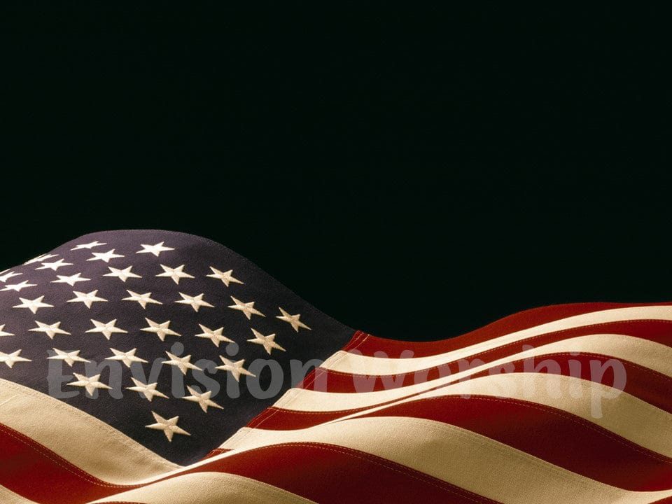 United States of America flag PowerPoint, Old Glory PowerPoint, Stars and Stripes church PowerPoint