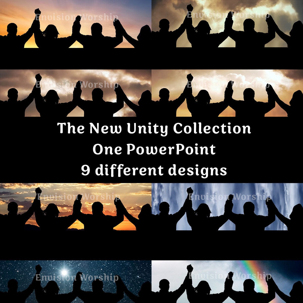 Group Praise, Community, Unity, Prayer Church PowerPoint for worship