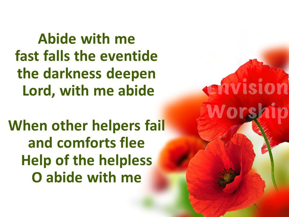 Abide With Me Lyrics Christian Background Church PowerPoint Slides