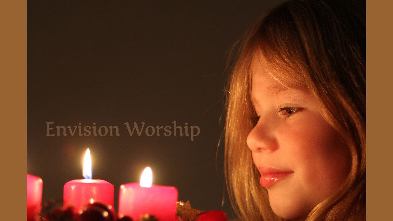 Advent candles worship slides