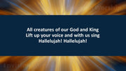 All Creatures of Our God and King church slides with lyrics