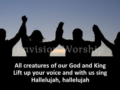 All Creatures of Our God and King worship slides with lyrics