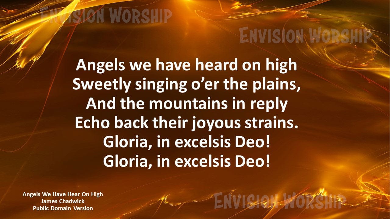 Angels We Have Heard On High church slides