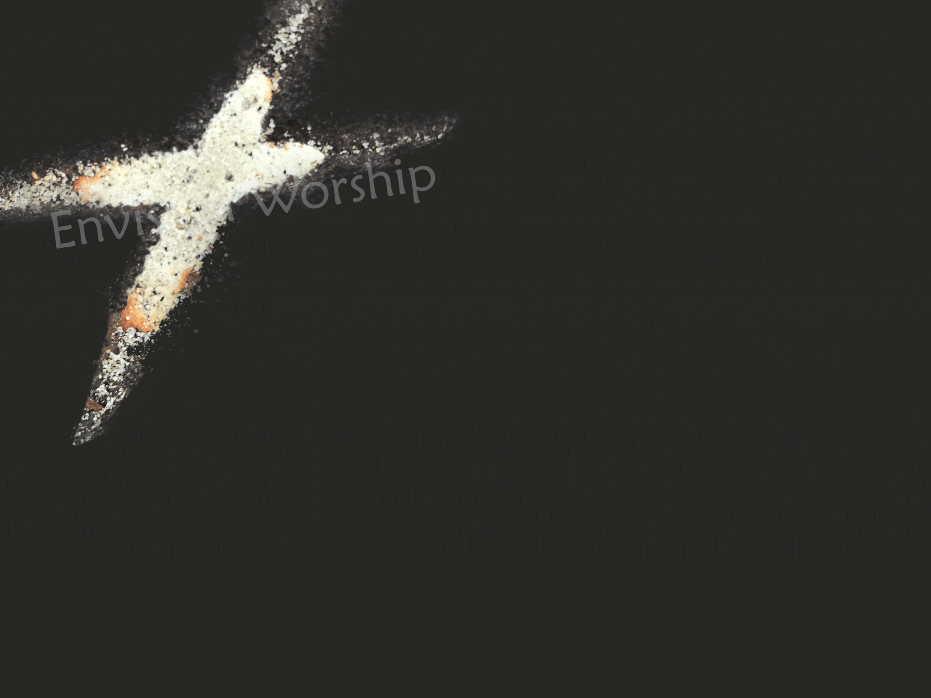 hand drawn ash cross church PowerPoint slide - incredibly powerful