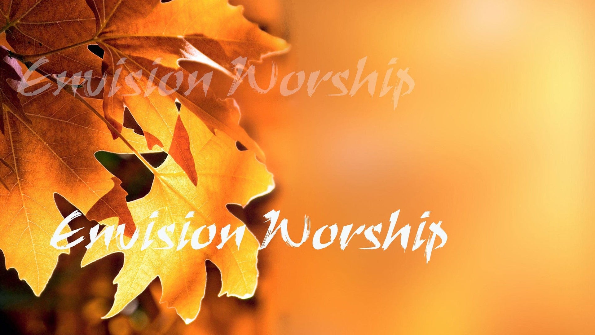 Fall leaves church PowerPoint light up the screens
