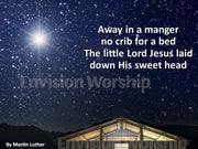  Christmas Away In The Manger PowerPoint, Christmas Away In The Manger church slides