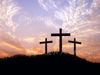 Easter Church PowerPoint with three crosses