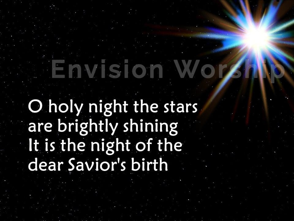 Christmas Star of Bethlehem worship slides - oh Holy night!