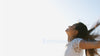 Gorgeous grace worship slide background with asian seeker instantly communicates the joy of knowing Christ.