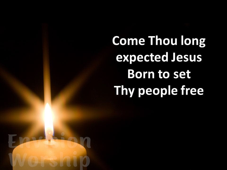 Come Thou Long Expected Jesus PowerPoint, Come Thou Long Expected Jesus Christmas slide backgrounds,