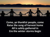 Come Ye Thankful People Come Christian Background Church PowerPoint Presentation for worship