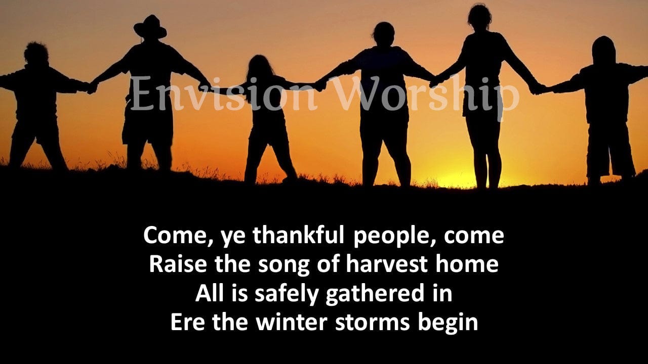 Come Ye Thankful People Come Hymn Church PowerPoint Presentation for worship