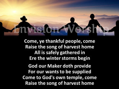Come Ye Thankful People Come Hymn Church PowerPoint Presentation for worship