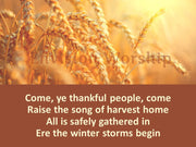 Come Ye Thankful People Come Christian Background Church PowerPoint with Lyrics