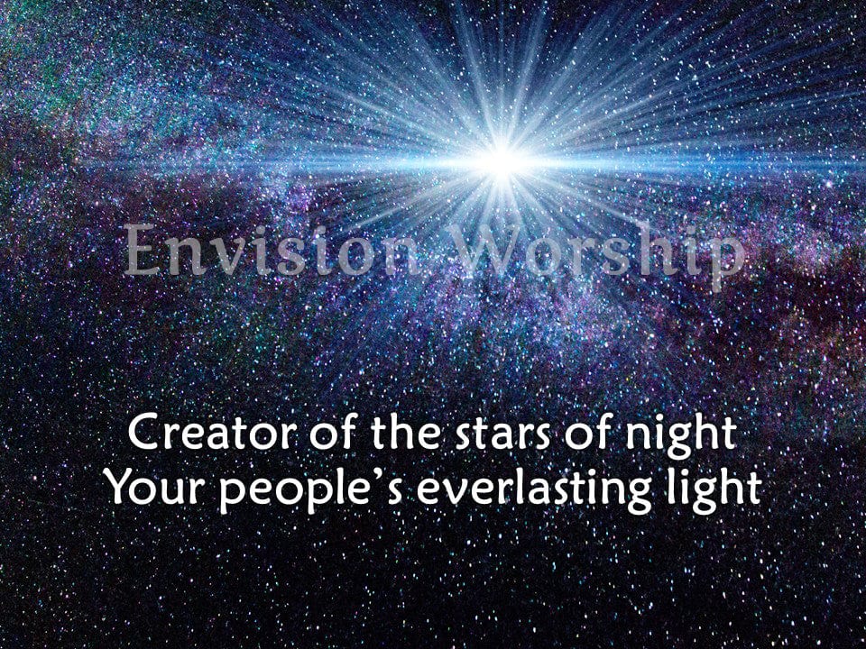 Creator of the stars at night worship slides