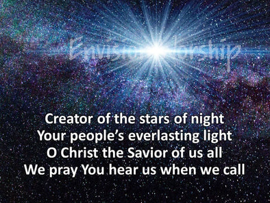 Creator of the stars at night worship slides