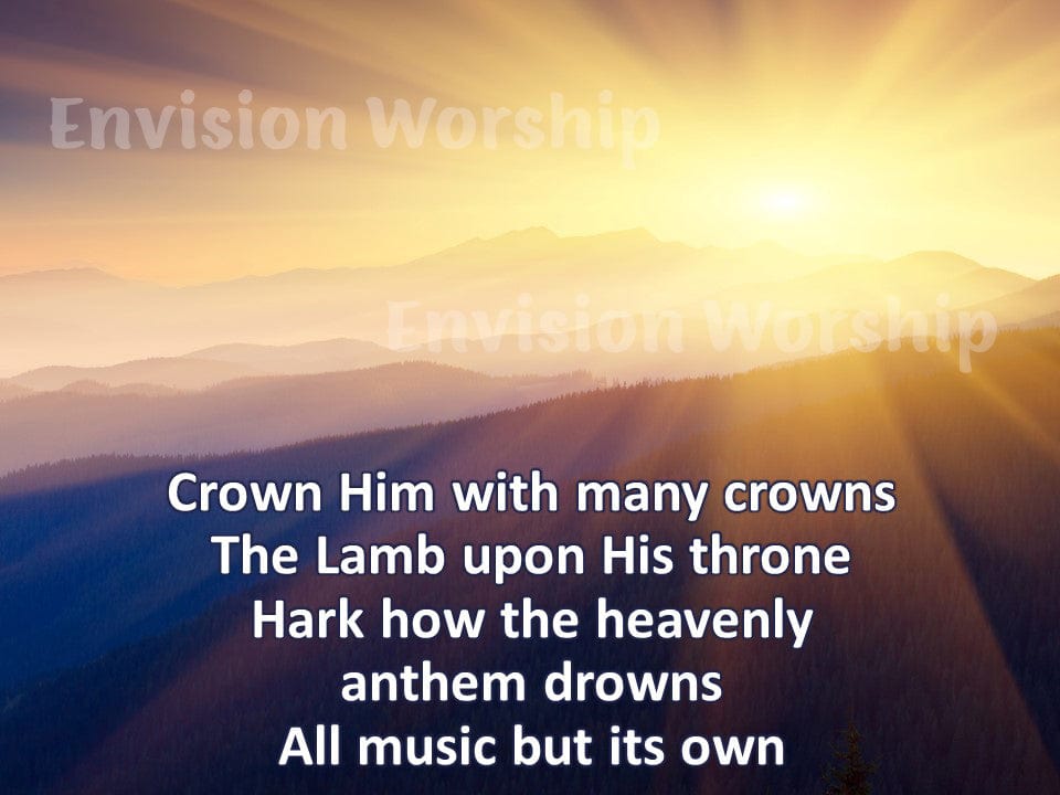Crown Him With Many Crowns Christian Background