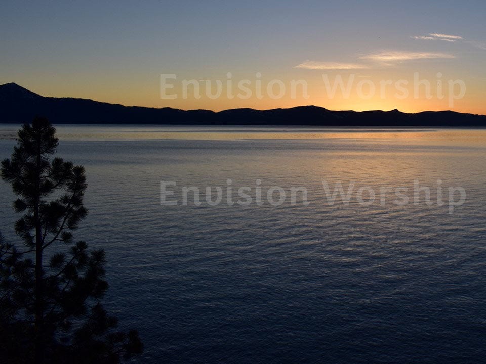 Dawn, water, Lake Christian Background PowerPoint Presentation for worship