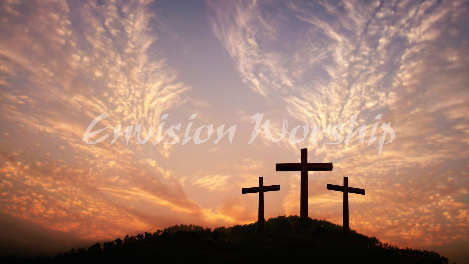 Easter church slide with gorgeous sky communicates hope.