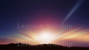 Easter Sunrise church PowerPoint template slides for worship