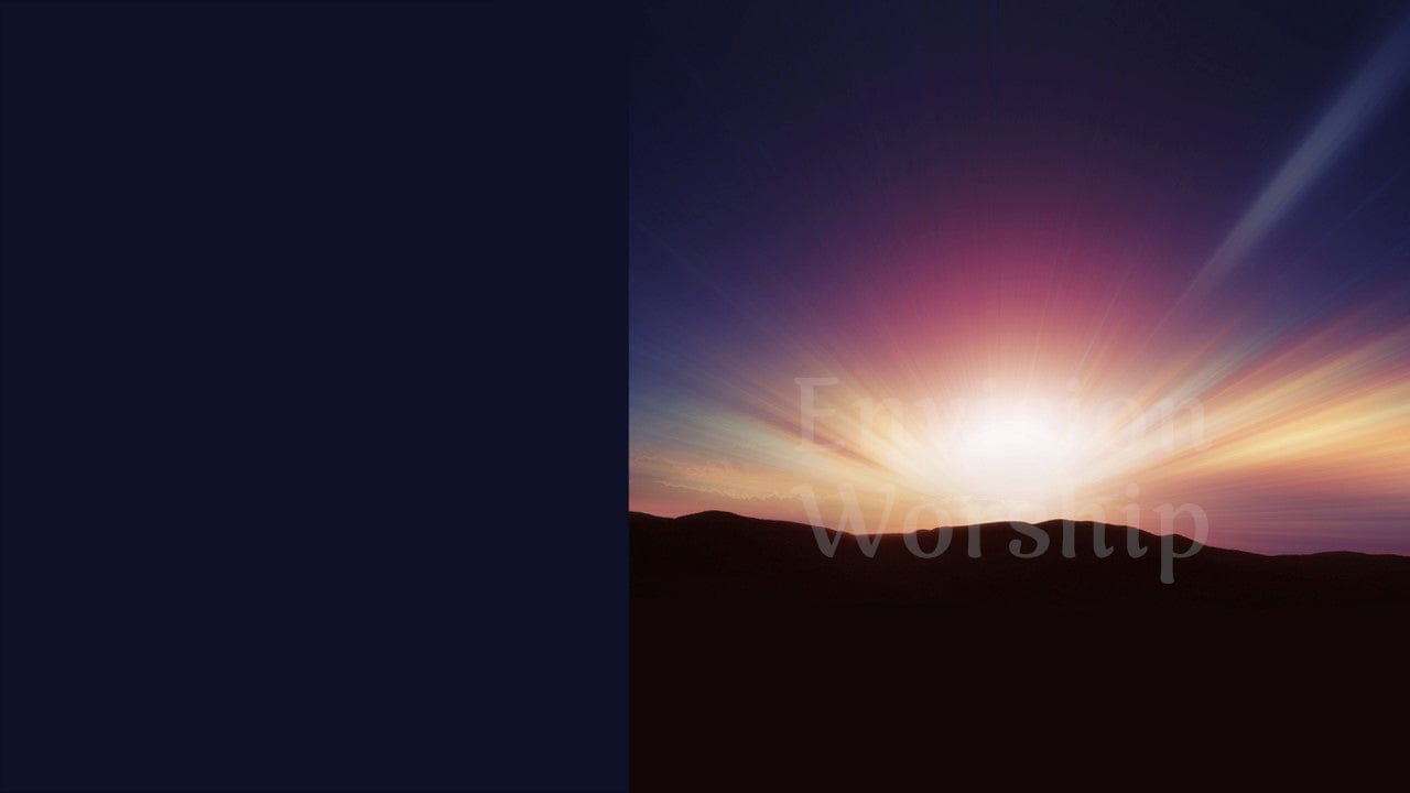 Easter Sunrise church PowerPoint template slides for worship