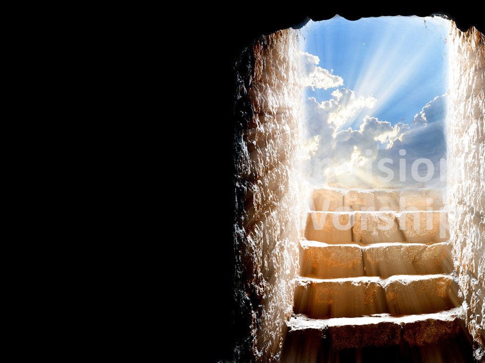 Empty tomb Christian background