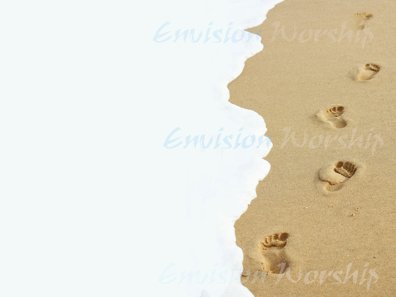 Footprints in the sand worship slides - you'll love it!