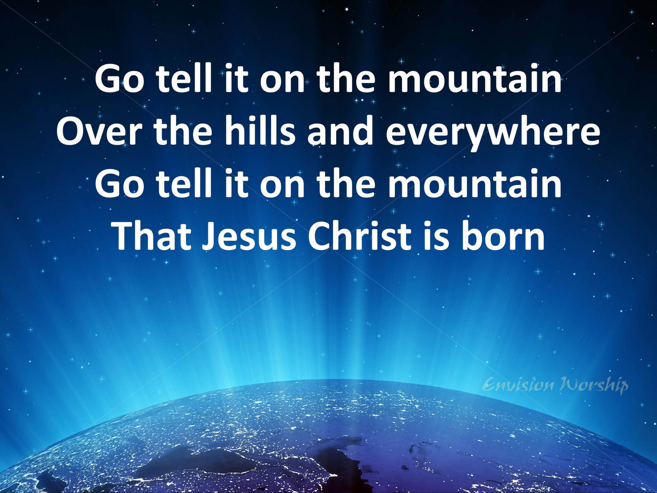 Go tell it on the mountain church PowerPoint template 