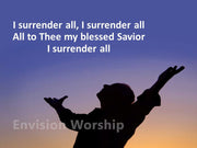 I Surrender All Church worship slides with lyrics