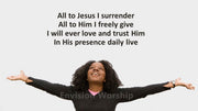 I Surrender All Church worship slides with lyrics