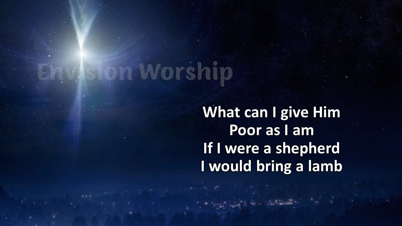 In The Bleak Midwinter worship slides