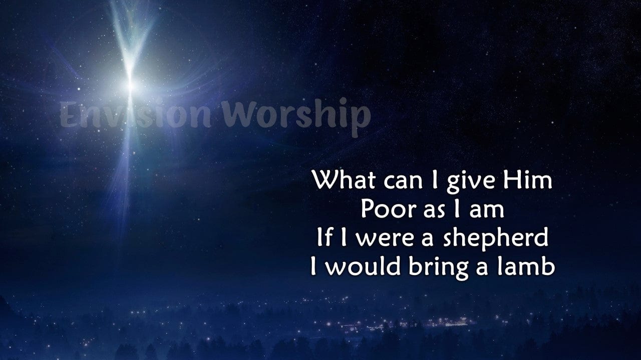 In The Bleak Midwinter worship slides