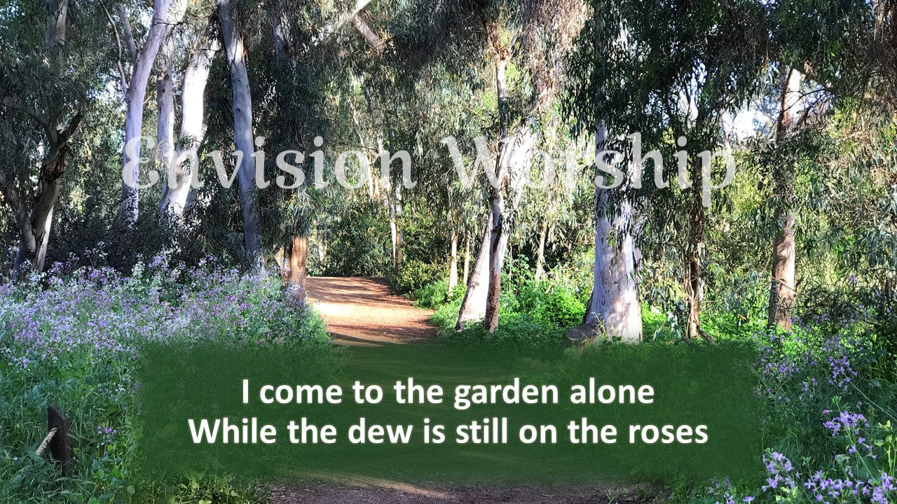 In the Garden Christian Background