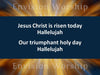 Jesus Christ is Risen Today PowerPoint slides for Easter with lyrics included