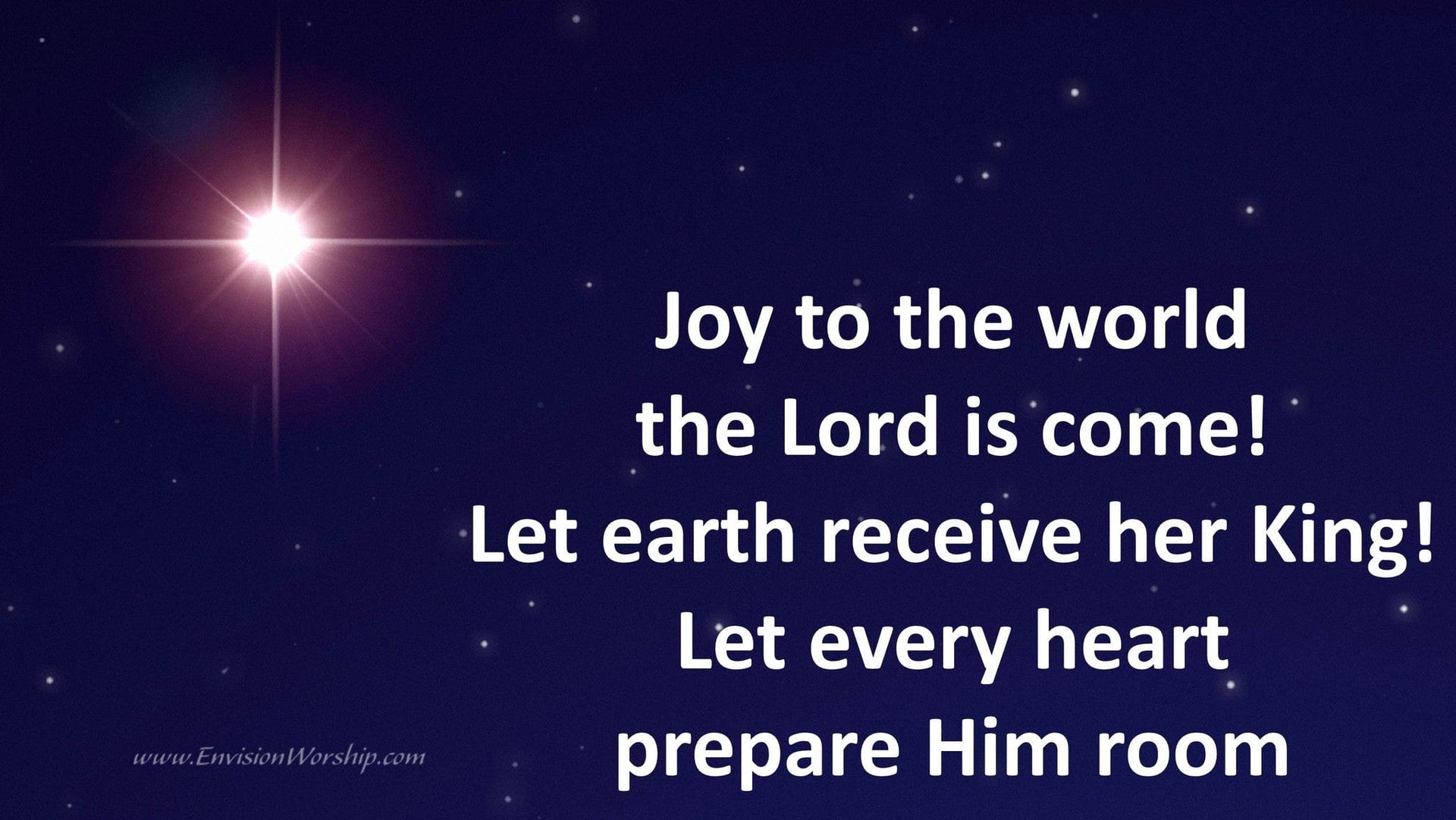 Joy to the world church PowerPoint slide with lyrics