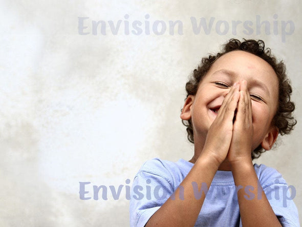 Child praying worship slides, child's prayer church slides