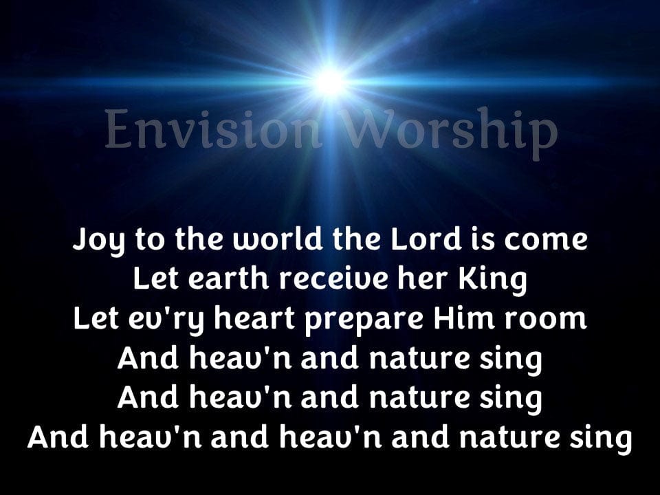 Joy to the World Star of Bethlehem Church PowerPoint Presentation for Christmas Eve worship