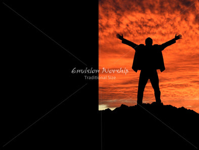 Praise image, Mountaintop, Christian PowerPoint Background