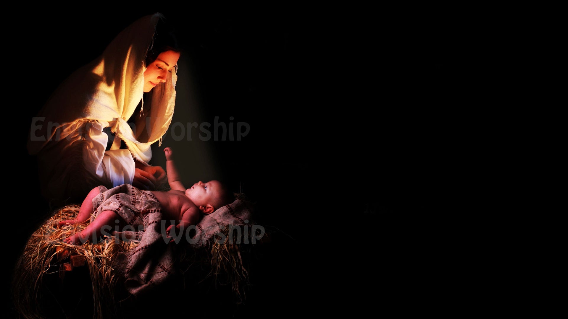 Baby Jesus church PowerPoint template